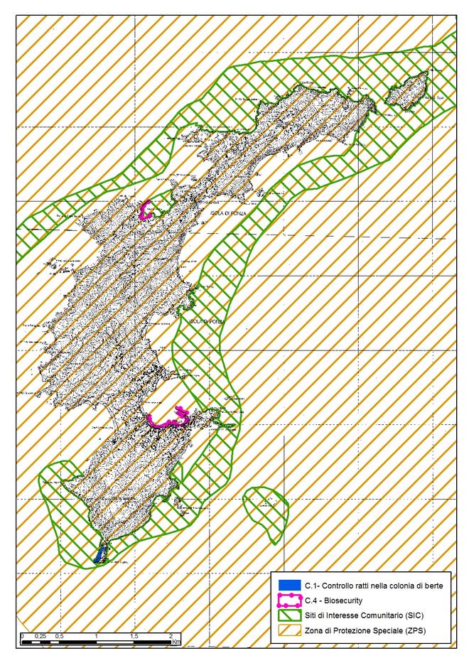 Gli interventi a Ponza