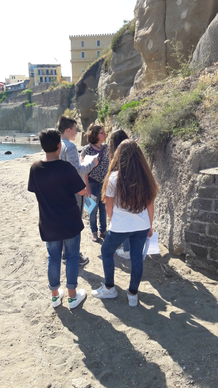 Observing native plants with the students of Ventotene
