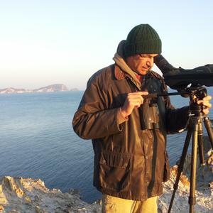 Scoglio Cappello, la pi meridionale postazione di censimento delle berte in rientro serale (Foto N. Baccetti)